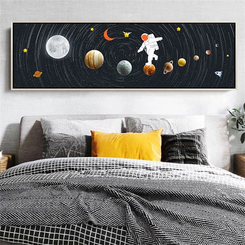 Astronaut Space Walking And Moon Shape Canvas Painting Abstract Solar System Planets Posters Prints Nordic Wall Art Home Decor
Astronaut Space Walking And Moon Shape Canvas Painting Abstract Solar System Planets Posters Prints Nordic Wall Art Home Decor