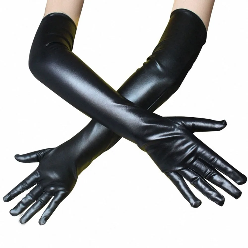 Sexy Men Women Faux Patent Leather Long Gloves Wet Look Latex Party Opera Night Club Costumes Fashion Full Finger Gloves
Sexy Men Women Faux Patent Leather Long Gloves Wet Look Latex Party Opera Night Club Costumes Fashion Full Finger Gloves