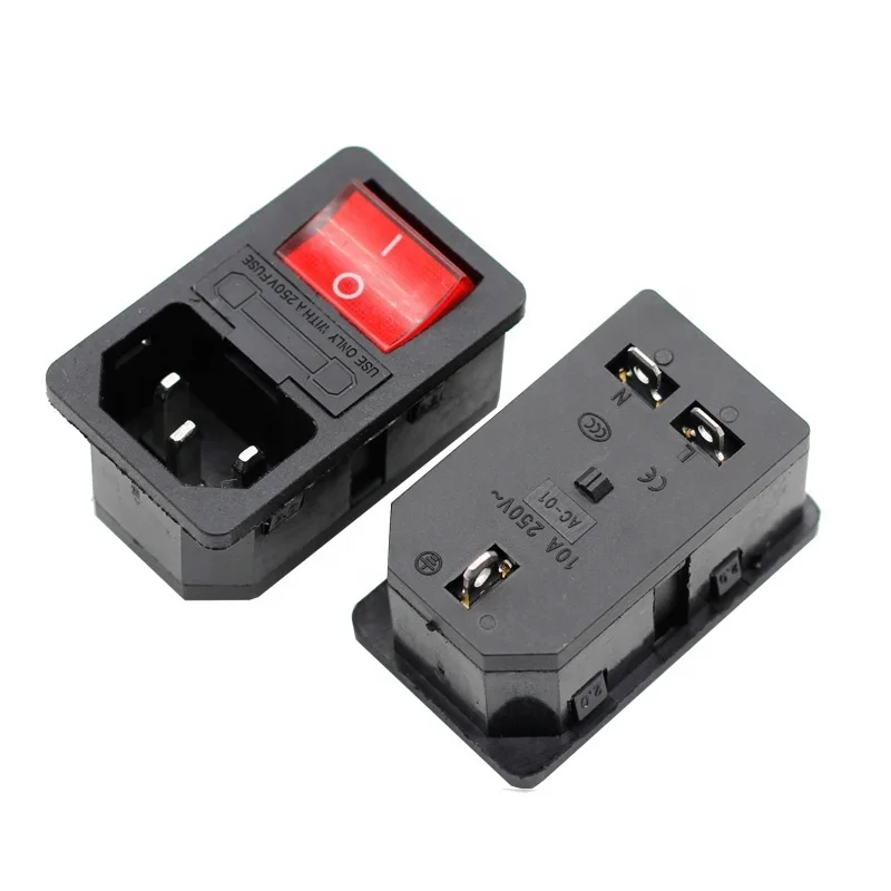 250V 10A screw mount C13 C14 male socket panel ac dc socket with fuse and rocker switch ac power connector
250V 10A screw mount C13 C14 male socket panel ac dc socket with fuse and rocker switch ac power connector