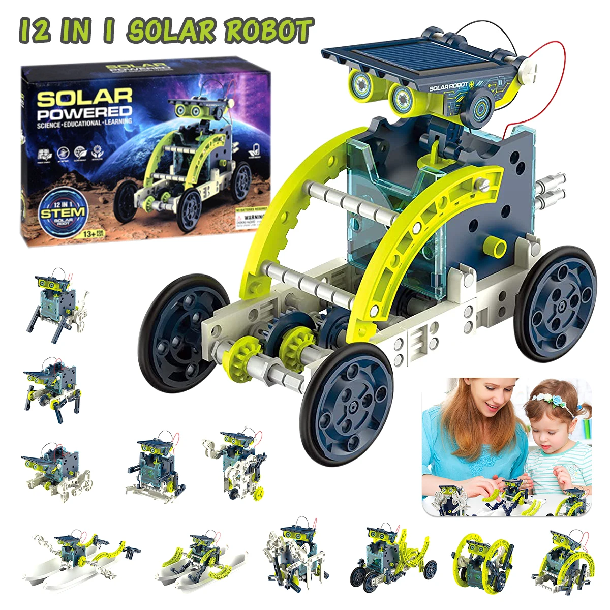 12 In 1 Stem Toys Creative Educational Toys Solar Powered Robot Toy Science Kit Building Blocks Toys For 8-10 Years Old Boys
12 In 1 Stem Toys Creative Educational Toys Solar Powered Robot Toy Science Kit Building Blocks Toys For 8-10 Years Old Boys