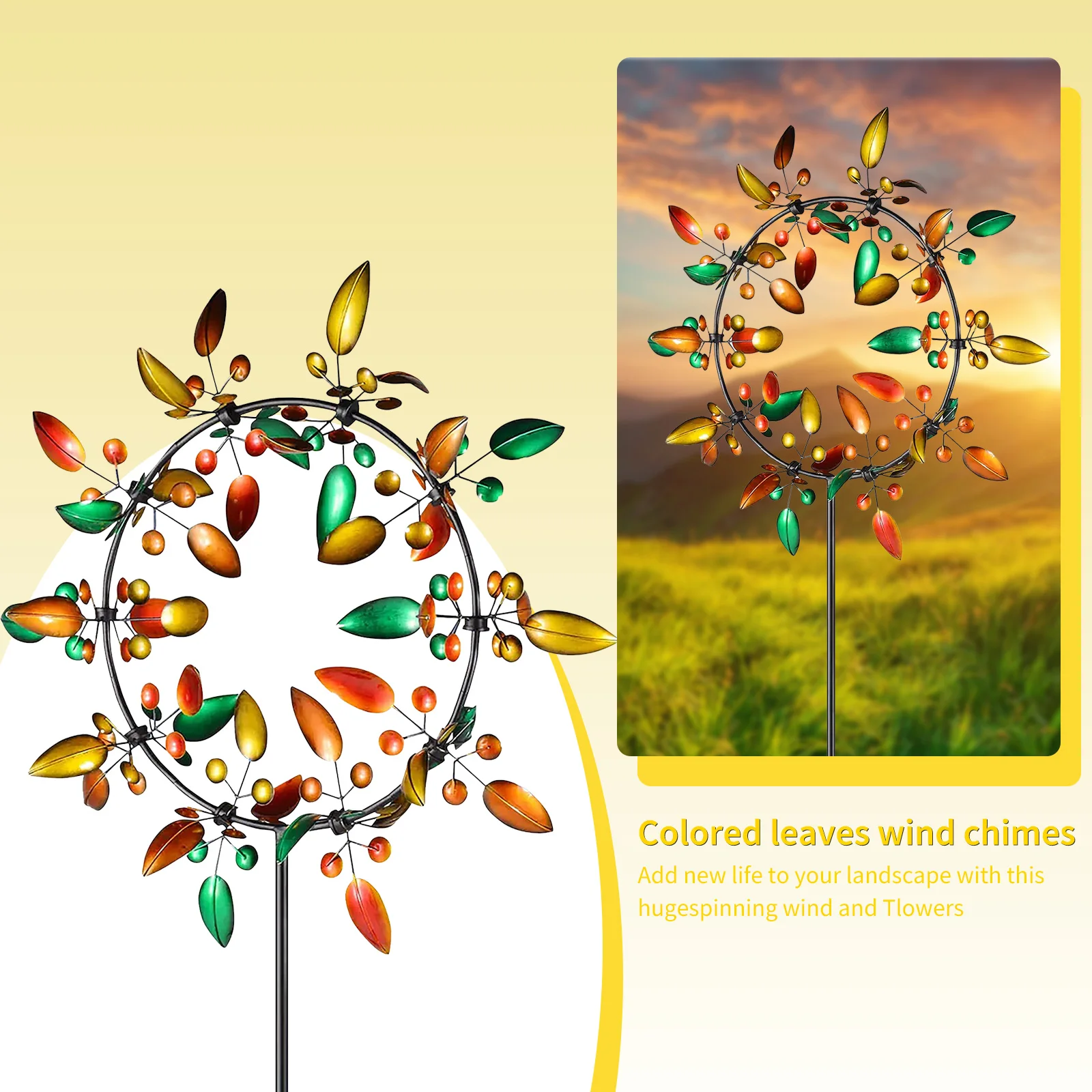 Metal Windmill Creative Leaves Shape Rotating High Temperature Resistant Wind Spinner Catchers Garden Decoration
Metal Windmill Creative Leaves Shape Rotating High Temperature Resistant Wind Spinner Catchers Garden Decoration