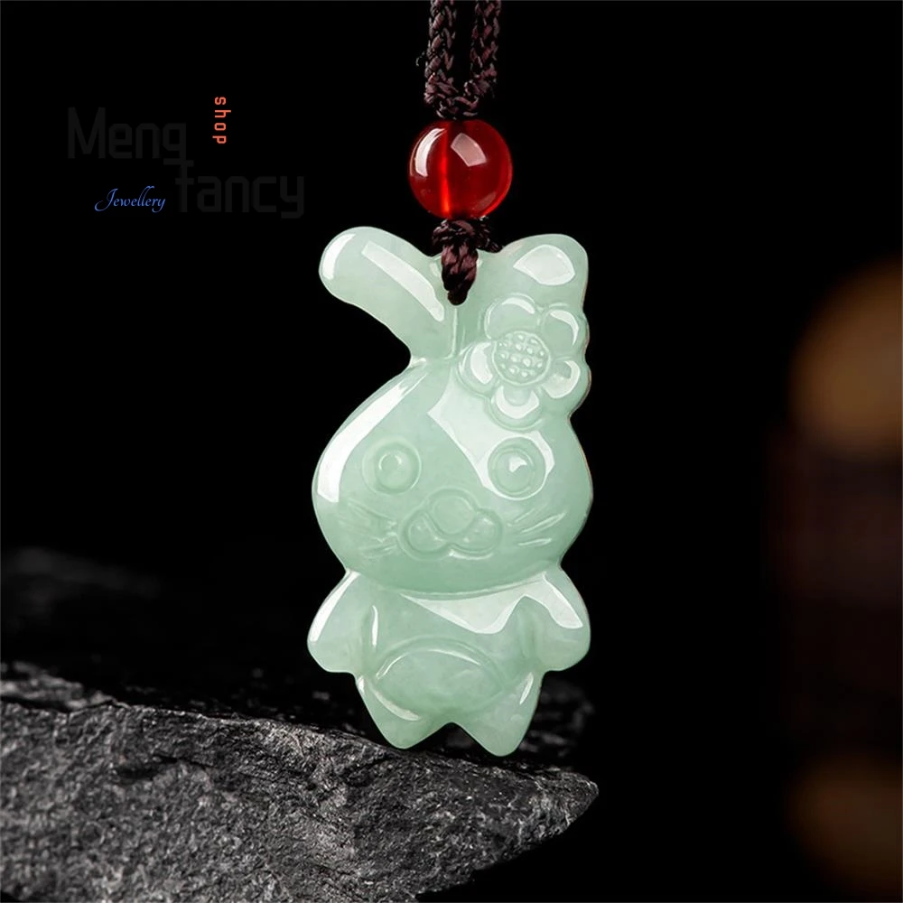 Natural Jadeite Ice Zodiac Rabbit Pendant Simple Personalized Exquisite Luxury Fashion Jewelry Best Selling Mascot Holiday Gift
Natural Jadeite Ice Zodiac Rabbit Pendant Simple Personalized Exquisite Luxury Fashion Jewelry Best Selling Mascot Holiday Gift