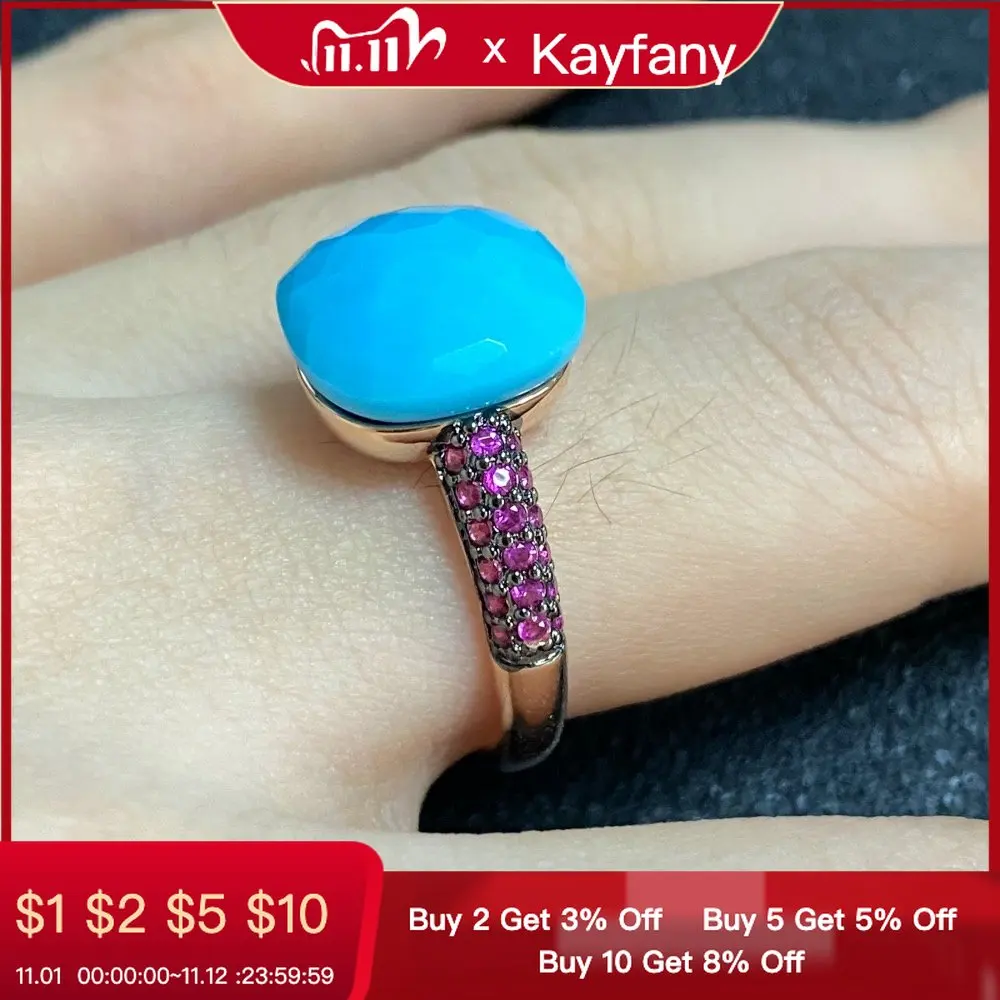 12.6mm Flat Crystal Ring For Women Turquoise Ring With Purple Zircon Black Plating Gun Color Fashion Jewelry Gift
12.6mm Flat Crystal Ring For Women Turquoise Ring With Purple Zircon Black Plating Gun Color Fashion Jewelry Gift