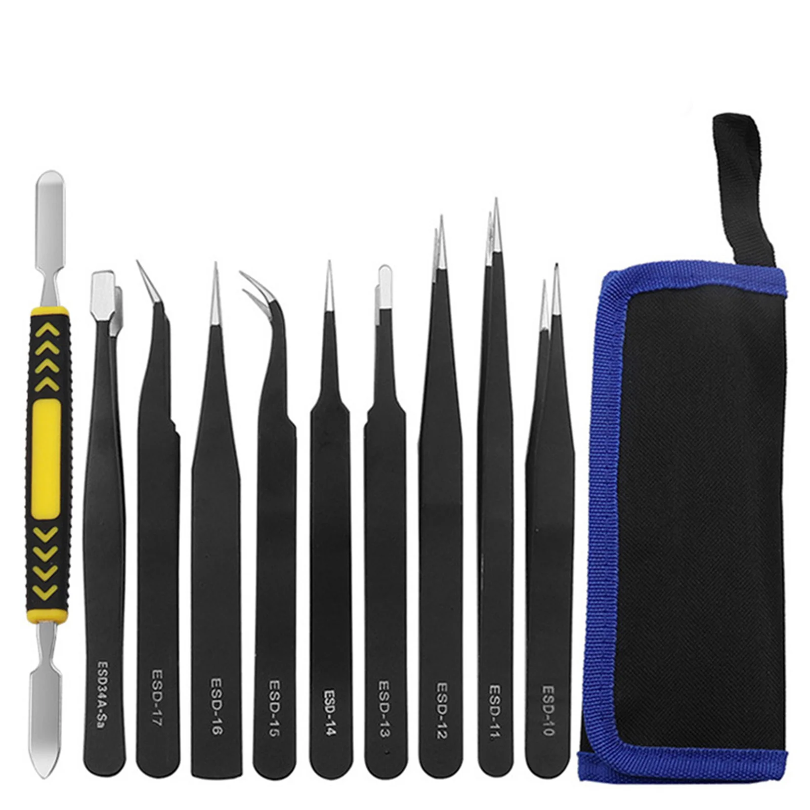 Набор пинцетов для ремонта электроники из нержавеющей стали, 10 шт.
Набор пинцетов для ремонта электроники из нержавеющей стали, 10 шт.