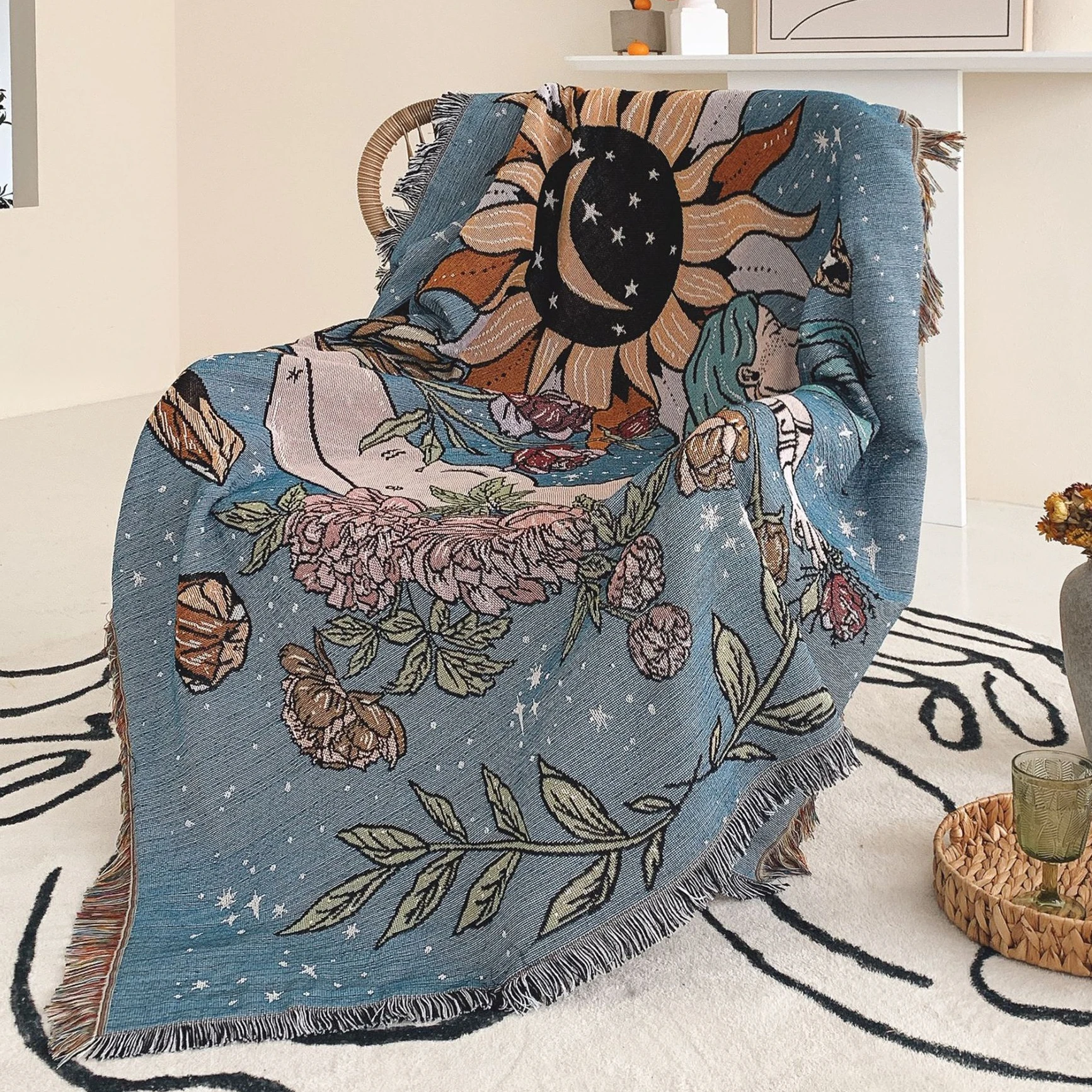 Sun Flower Woven Blankets Bed Throws with Tassel for Chair Recliner Furniture Cover Sofa Manta Algodon Travel Fashion Blanket
Sun Flower Woven Blankets Bed Throws with Tassel for Chair Recliner Furniture Cover Sofa Manta Algodon Travel Fashion Blanket