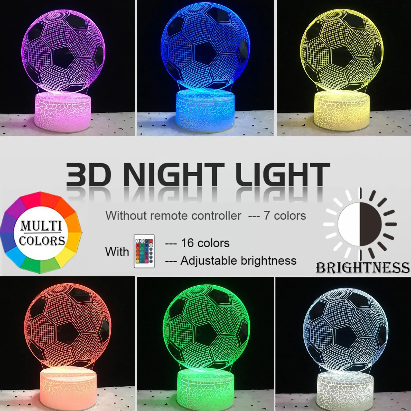 Football Night Light 3d Illusion Child Night Light Football Remote Nightlight For Kids Bedroom Decoration Soccer Table Lamp M3x9
Football Night Light 3d Illusion Child Night Light Football Remote Nightlight For Kids Bedroom Decoration Soccer Table Lamp M3x9
