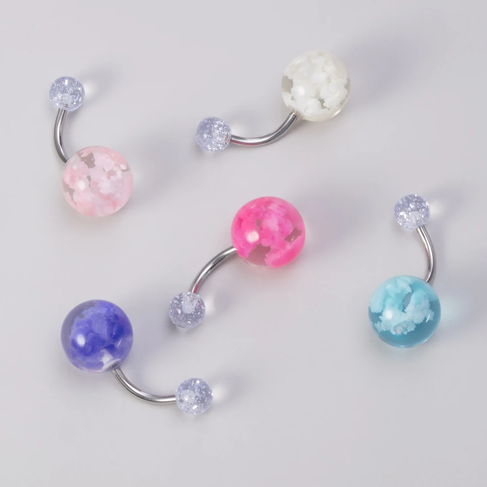 1pc Acrylic Navel Ring Stud Belly Piercing Earring for Women 14G Surgical Steel Bar Belly Button Rings Body Piercing Jewelry
1pc Acrylic Navel Ring Stud Belly Piercing Earring for Women 14G Surgical Steel Bar Belly Button Rings Body Piercing Jewelry