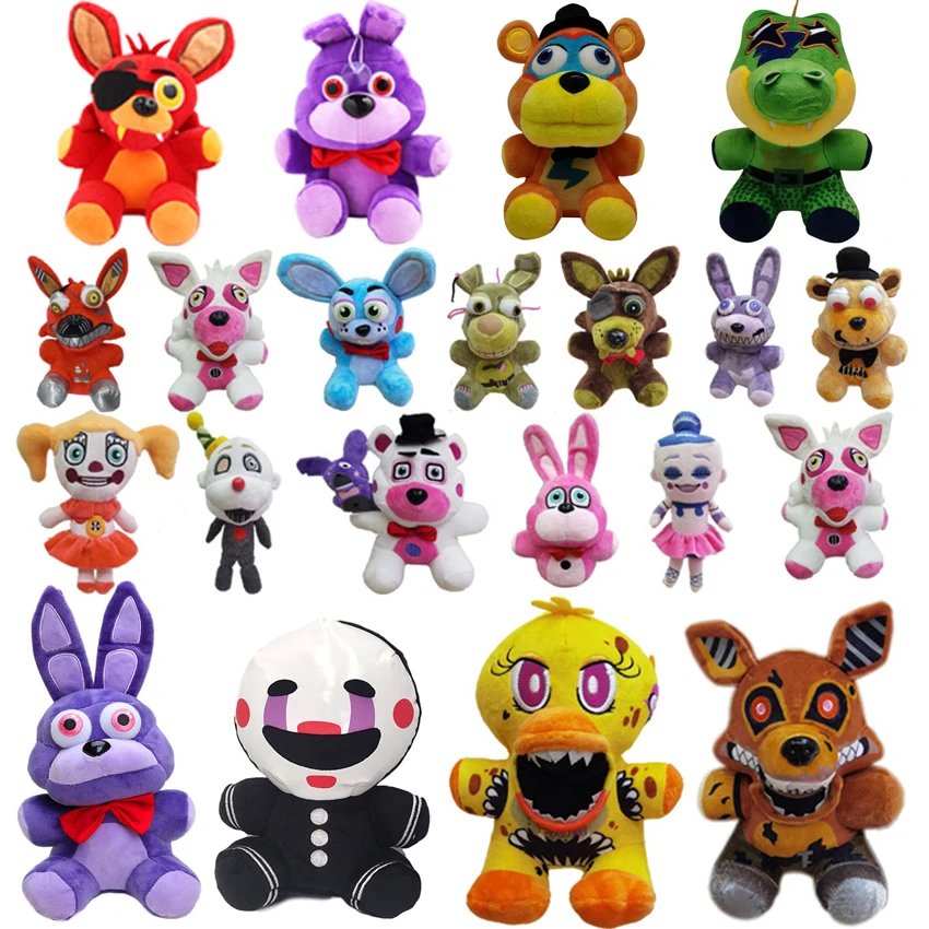 Плюшевая игрушка FNAF Freddy's, 18 см, набивные и плюшевые игрушки в виде медведя, кролика Fnaf, рождественские игрушки для детей на день рождения
Плюшевая игрушка FNAF Freddy's, 18 см, набивные и плюшевые игрушки в виде медведя, кролика Fnaf, рождественские игрушки для детей на день рождения