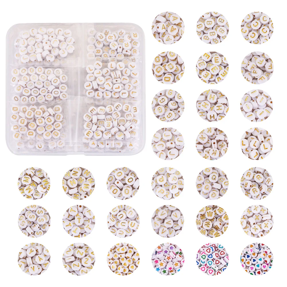1180Pcs Flat Round Colorful Opaque Acrylic Beads Heart Star Letter Beads Bracelet Necklace Earrings DIY Jewelry Making Supplies
1180Pcs Flat Round Colorful Opaque Acrylic Beads Heart Star Letter Beads Bracelet Necklace Earrings DIY Jewelry Making Supplies