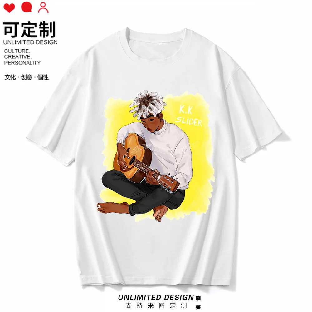 Europe and The United States Creative Short Sleeve T-shirt for Men and Women Coat Rap Hip-hop Singer Guitar Design Printing
Europe and The United States Creative Short Sleeve T-shirt for Men and Women Coat Rap Hip-hop Singer Guitar Design Printing