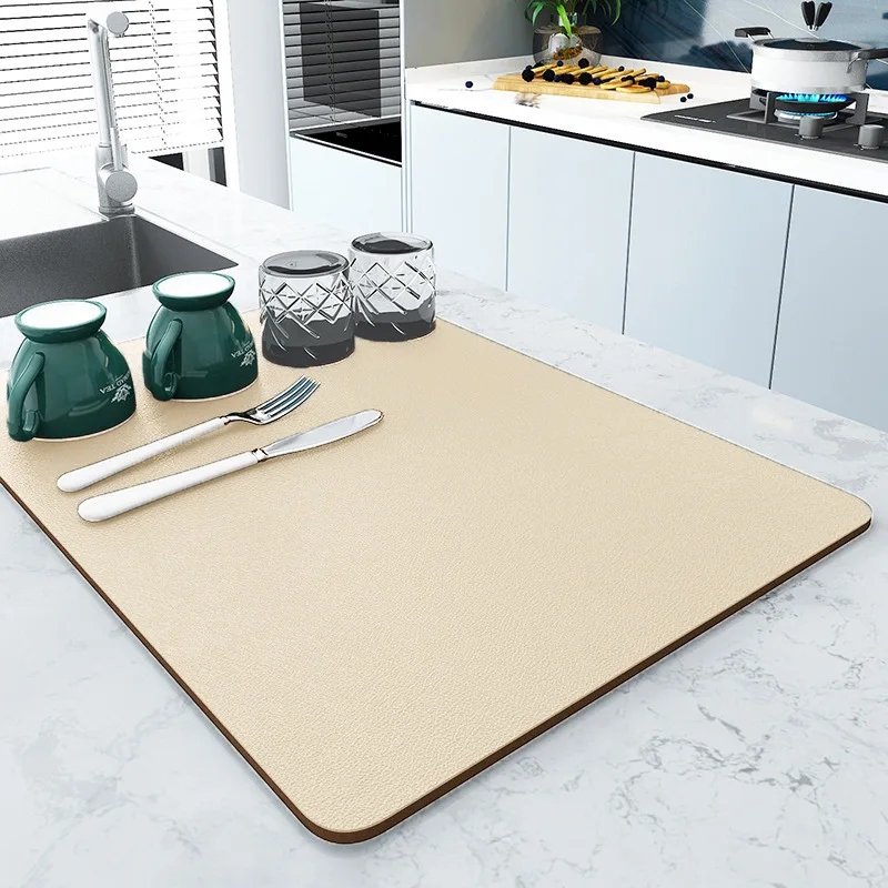 Diatom Mud Kitchen Countertop Drain Mat Bathroom Sink Faucet Splash Absorbent Mat Sink Waterproof Mat 
Diatom Mud Kitchen Countertop Drain Mat Bathroom Sink Faucet Splash Absorbent Mat Sink Waterproof Mat