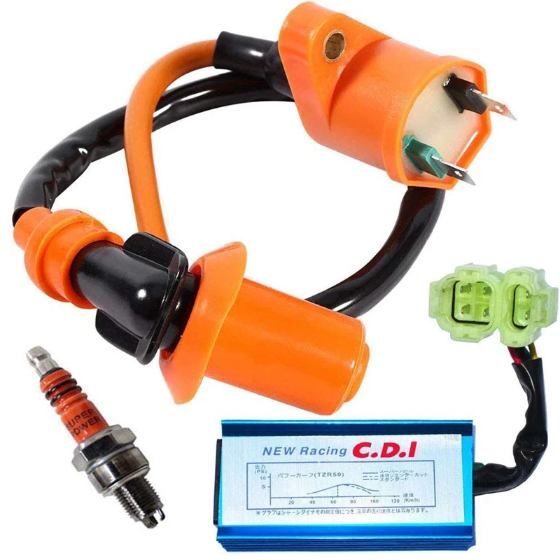 High Performance Racing Ignition Coil 6 Pin CDI 3 Electrode Spark Plug for GY6 50Cc 150Cc 125Cc ATV Moped Scooter Parts
High Performance Racing Ignition Coil 6 Pin CDI 3 Electrode Spark Plug for GY6 50Cc 150Cc 125Cc ATV Moped Scooter Parts