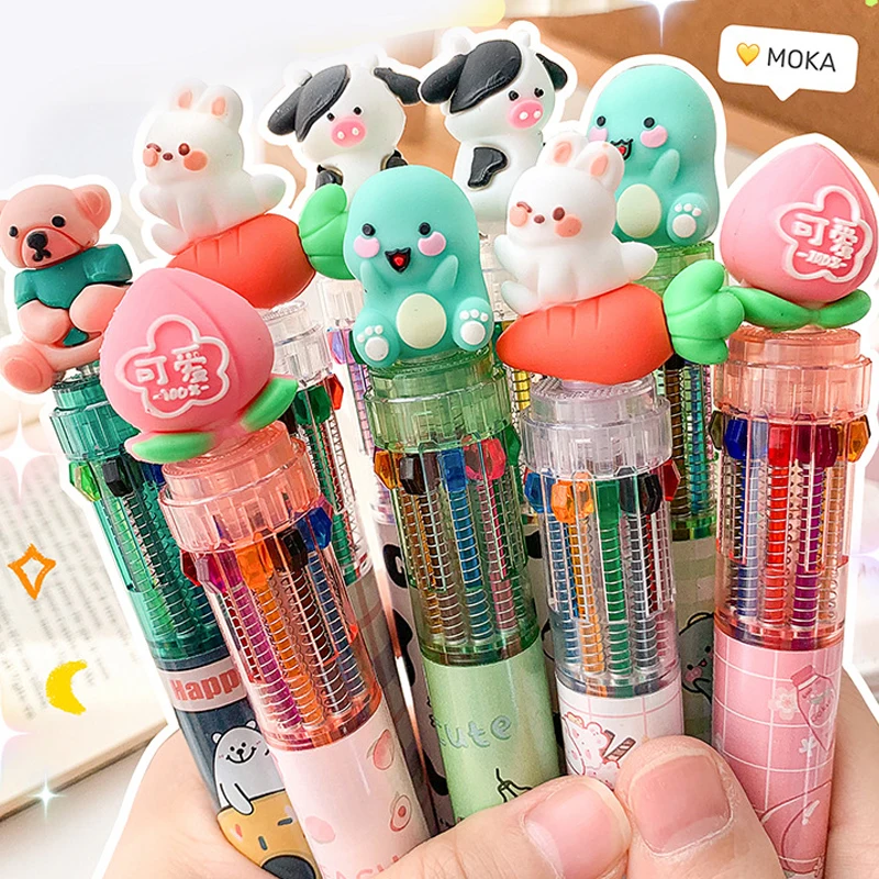 1Pcs Cute Animal Cartoon Ballpoint Pens School Office Supply Stationery 10 Multicolored Pens Colorful Refill
1Pcs Cute Animal Cartoon Ballpoint Pens School Office Supply Stationery 10 Multicolored Pens Colorful Refill
