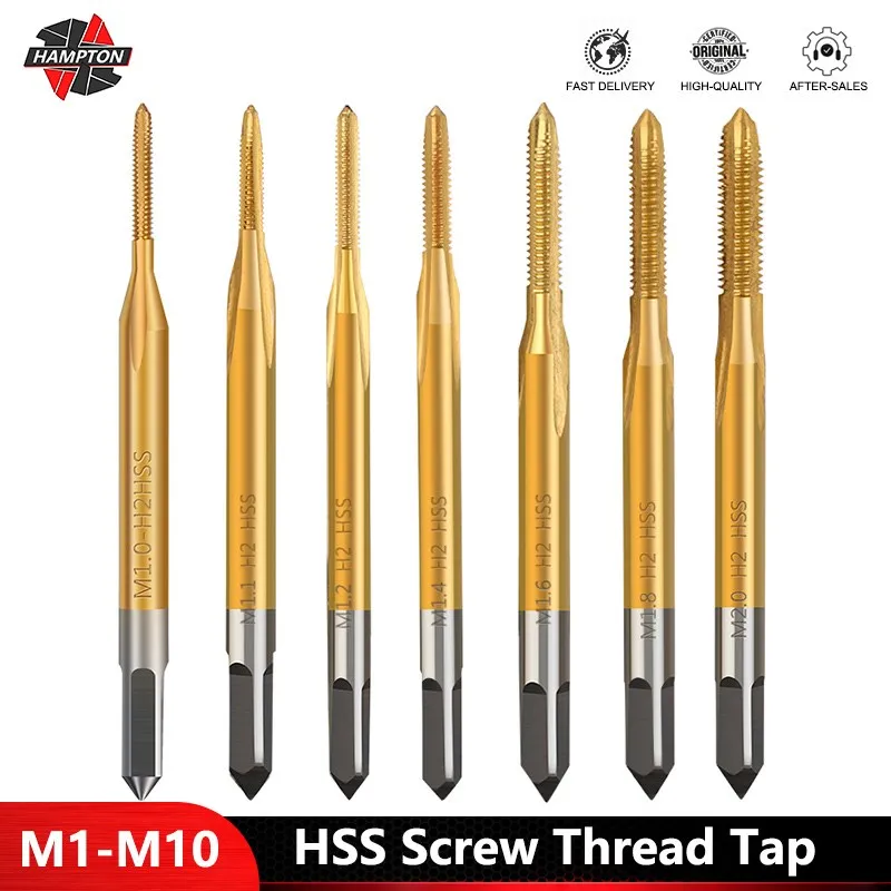 M1-M10 HSS Screw Thread Tap 6542 Titanium Coated Straight Flute Thread Tap Hand Tools
M1-M10 HSS Screw Thread Tap 6542 Titanium Coated Straight Flute Thread Tap Hand Tools