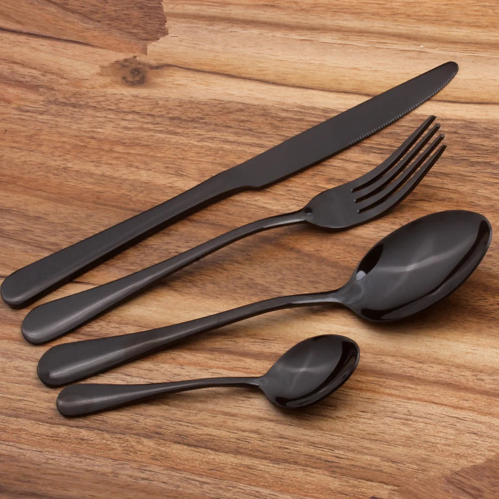 4 Pieces Metal Utensils Set Unique Silverware Black Dinnerware Sets Modern Silverware Black Silverware Metal Coffee Spoon Steel
4 Pieces Metal Utensils Set Unique Silverware Black Dinnerware Sets Modern Silverware Black Silverware Metal Coffee Spoon Steel