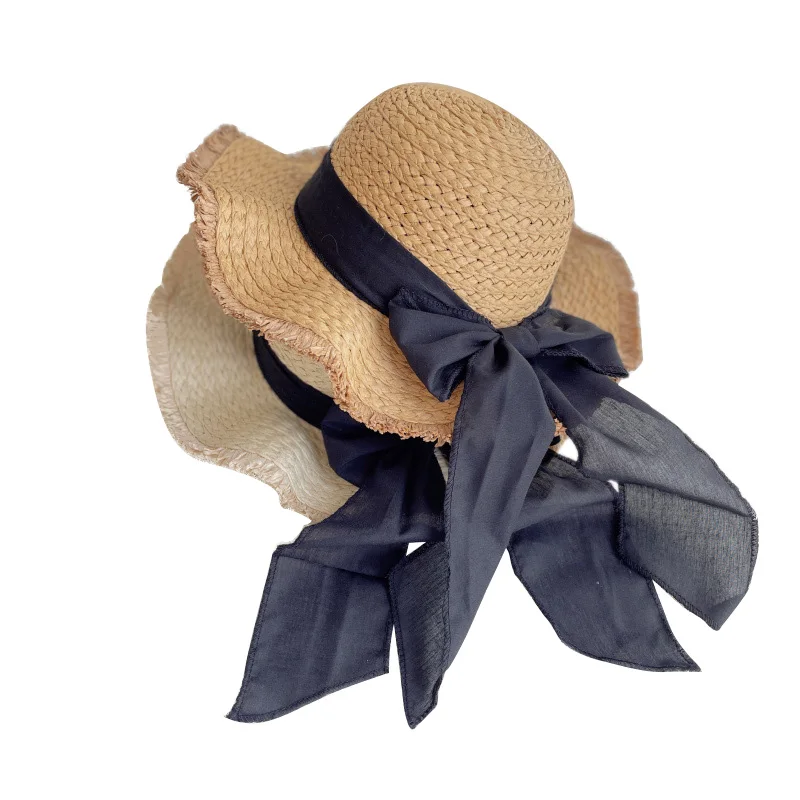 Children Sun Hat Black Ribbon Decorate Straw Hat For Girls Korea Simple Wavy Edge Straw Visor Cap Big Bow Kid Beach Vacation Hat
Children Sun Hat Black Ribbon Decorate Straw Hat For Girls Korea Simple Wavy Edge Straw Visor Cap Big Bow Kid Beach Vacation Hat