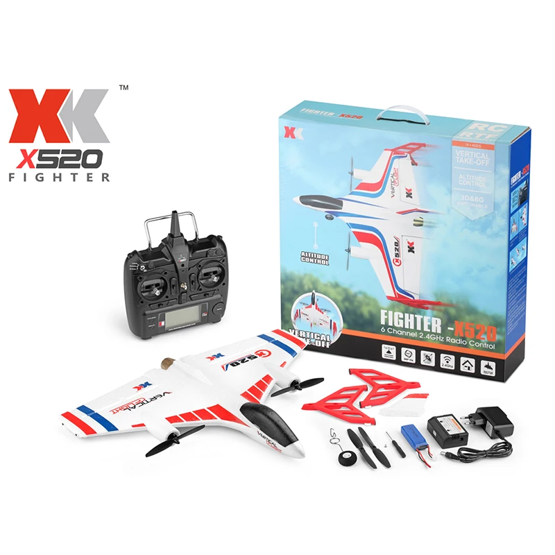 Wltoys XK X520 RC Airplane 6CH 3D/6G RC drone Takeoff and Landing Stunt RC Drone 720P 5G Wifi Transmission camera Quadrocopter
Wltoys XK X520 RC Airplane 6CH 3D/6G RC drone Takeoff and Landing Stunt RC Drone 720P 5G Wifi Transmission camera Quadrocopter