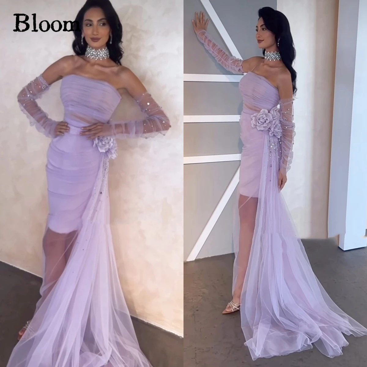Bloom Lavender Tulle Prom Dresses Long Tail Crystal 3D Handmade Flower 2024 New Evening Dresses Wedding Party Dress vestidos de
Bloom Lavender Tulle Prom Dresses Long Tail Crystal 3D Handmade Flower 2024 New Evening Dresses Wedding Party Dress vestidos de