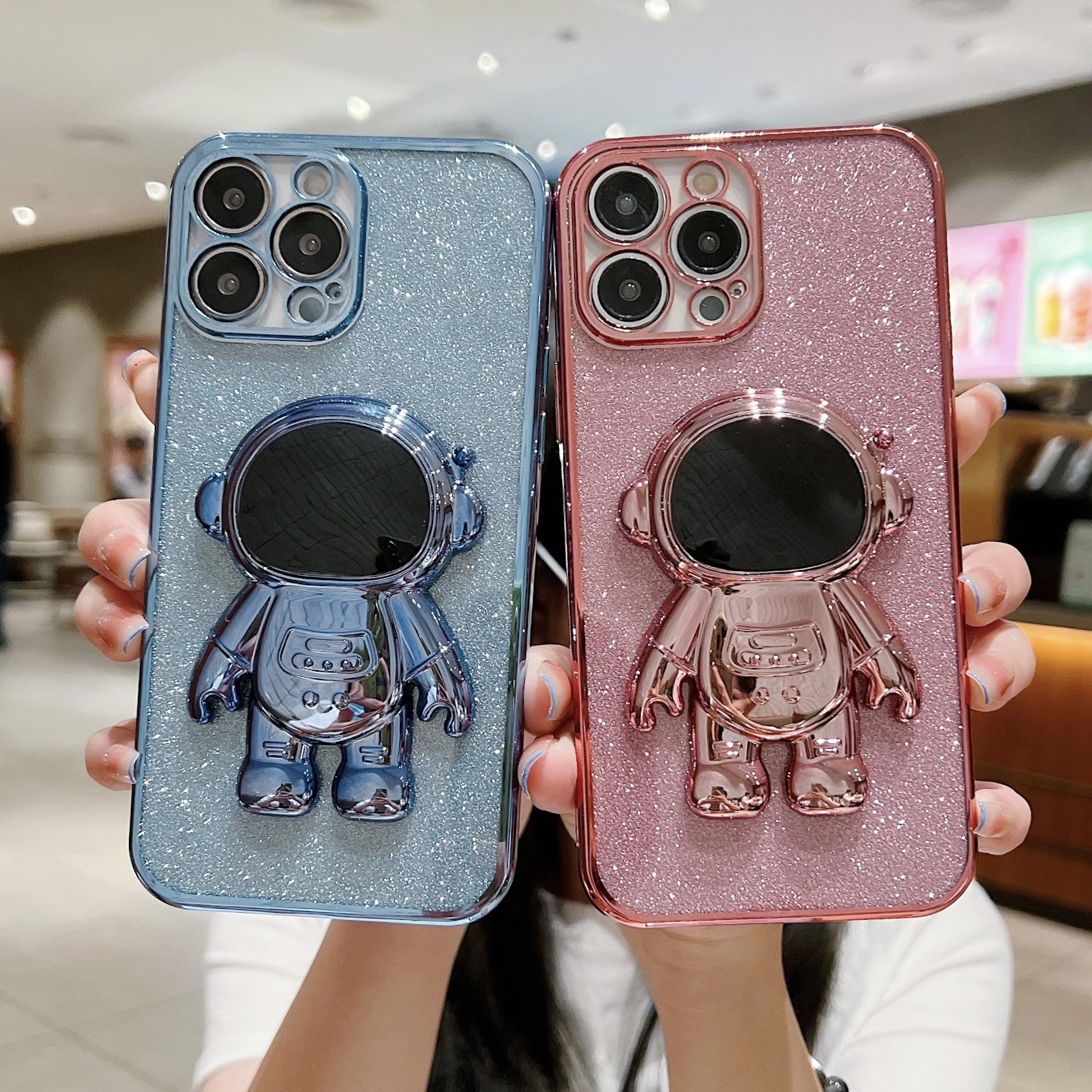 Cute Astronaut Electroplated Case For iPhone 14 13 12 11 Pro Max Glitter Kickstand Bracket Shockproof Case Cover Fundas Coque
Cute Astronaut Electroplated Case For iPhone 14 13 12 11 Pro Max Glitter Kickstand Bracket Shockproof Case Cover Fundas Coque