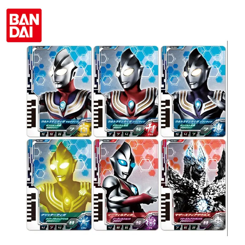 

Bandai Ultraman Decker DX Dimension Card 08 Ultraman Tiga Set Anime Action Figures Game Collection Cards Toys Gifts for Children