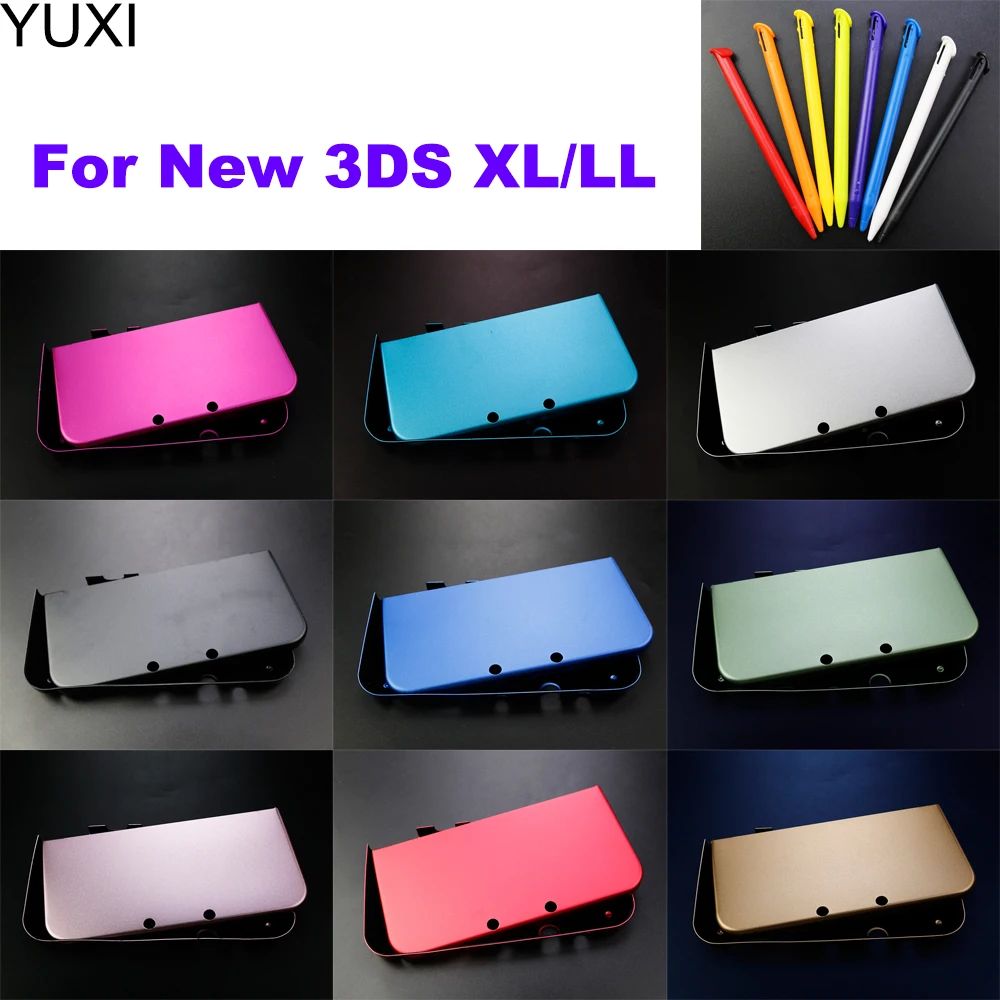 

YUXI 1set For New 3DS XL LL 3DSXL 3DSLL Console Aluminum Metal Hard Case Top Bottom Front Back Protective Faceplate Coveret