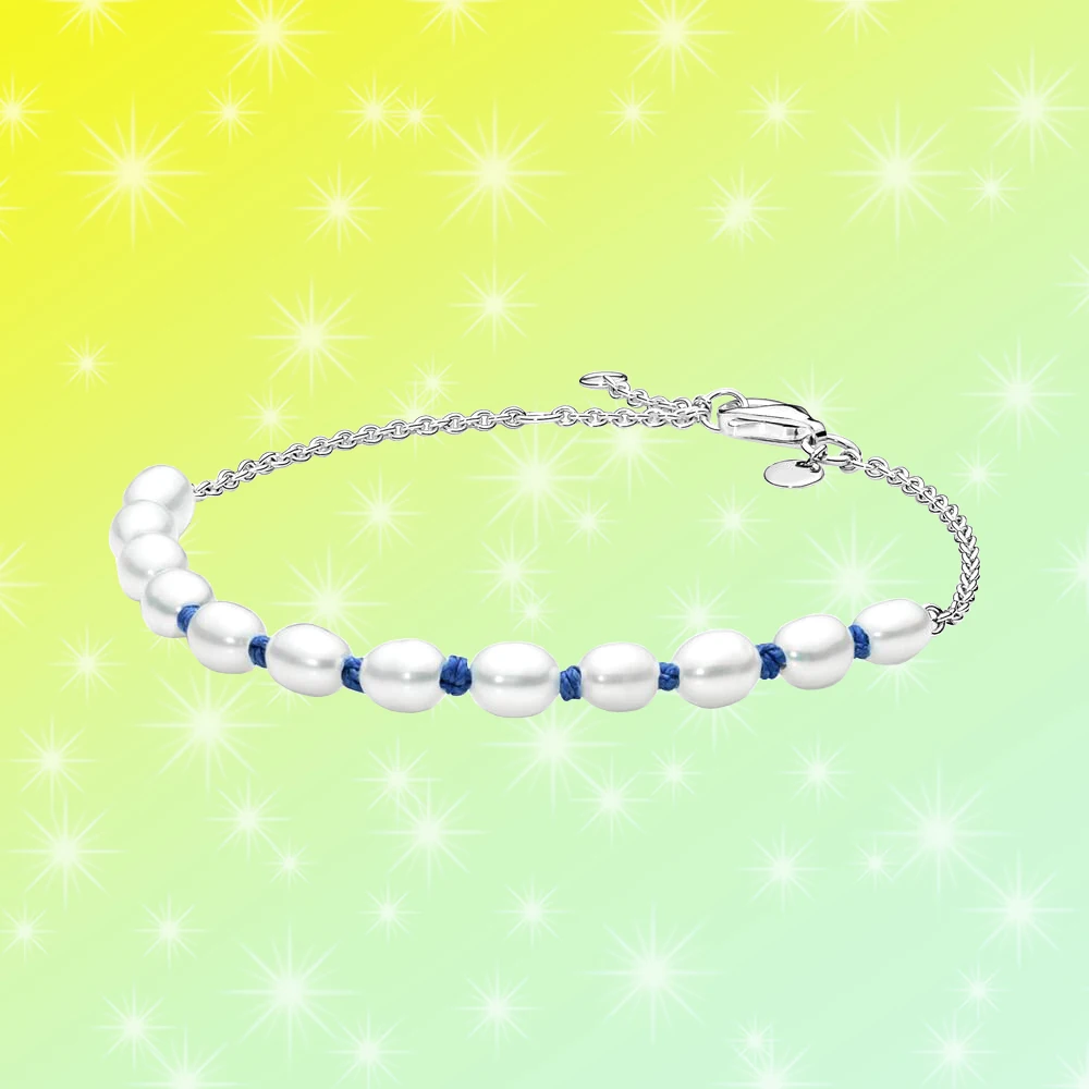 Treated Freshwater Cultured Pearl Blue Cord Chain Bracelet 925 Silver Banquet Party Luxury Jewelry fit Pandora Ladies Gift
Treated Freshwater Cultured Pearl Blue Cord Chain Bracelet 925 Silver Banquet Party Luxury Jewelry fit Pandora Ladies Gift