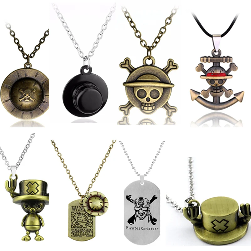 Cartoon Anime One Piece Necklace Luffy Ace Pendant Chain Choker Man Necklaces Wanted Charm Gifts Jewelry collares
Cartoon Anime One Piece Necklace Luffy Ace Pendant Chain Choker Man Necklaces Wanted Charm Gifts Jewelry collares
