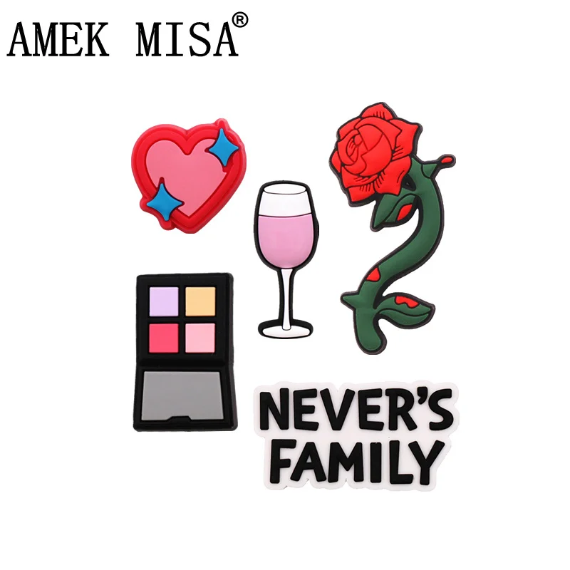 Original Novelty Pink Heart Wine PVC Shoe Charms Accessories Never's Family Shoe Decorations for Croc Jibz Kids Party X-mas Gift
Original Novelty Pink Heart Wine PVC Shoe Charms Accessories Never's Family Shoe Decorations for Croc Jibz Kids Party X-mas Gift