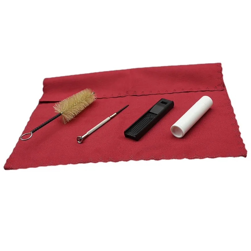 

5-in-1 Mouthpiece Brush Reed Case Mini Screwdriver for Clarinet Saxophone Flute Cleaning Kit Cork Grease Cleaning Cloth