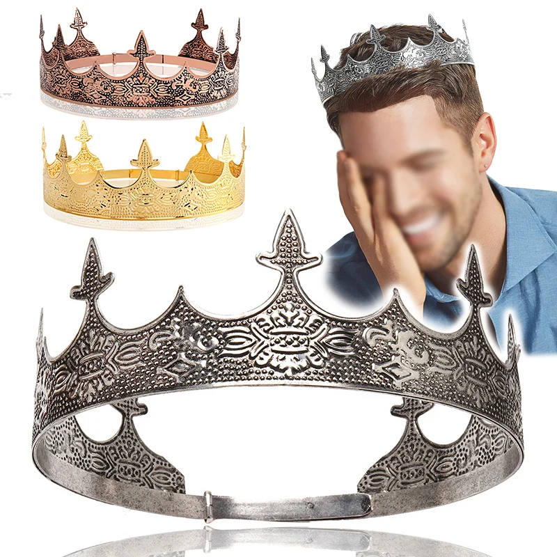 King Prince Birthday Crown for Men Boys Metal Kings Crown Royal Medieval Costume Mens Crown for Prom Party Hair Accessories
King Prince Birthday Crown for Men Boys Metal Kings Crown Royal Medieval Costume Mens Crown for Prom Party Hair Accessories
