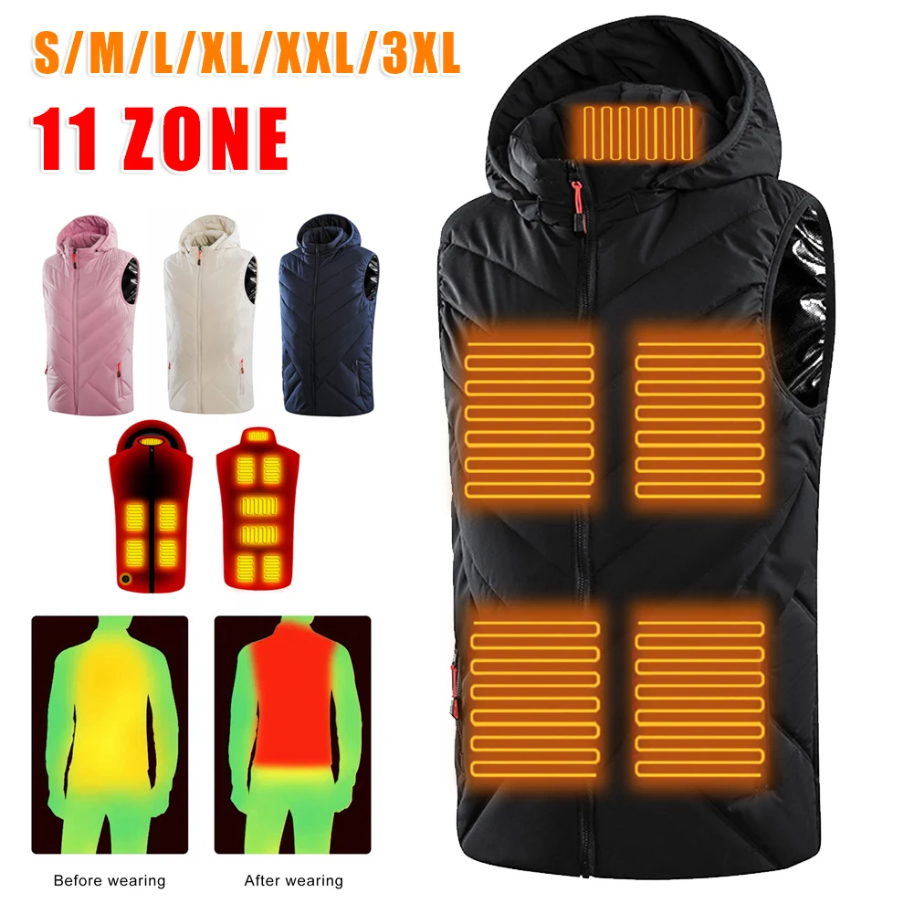 11Areas winter jacket Heating vest men women Warm Electric Thermal Waistcoat Fish Hiking camping Infrared USB Heated vest jacket
11Areas winter jacket Heating vest men women Warm Electric Thermal Waistcoat Fish Hiking camping Infrared USB Heated vest jacket