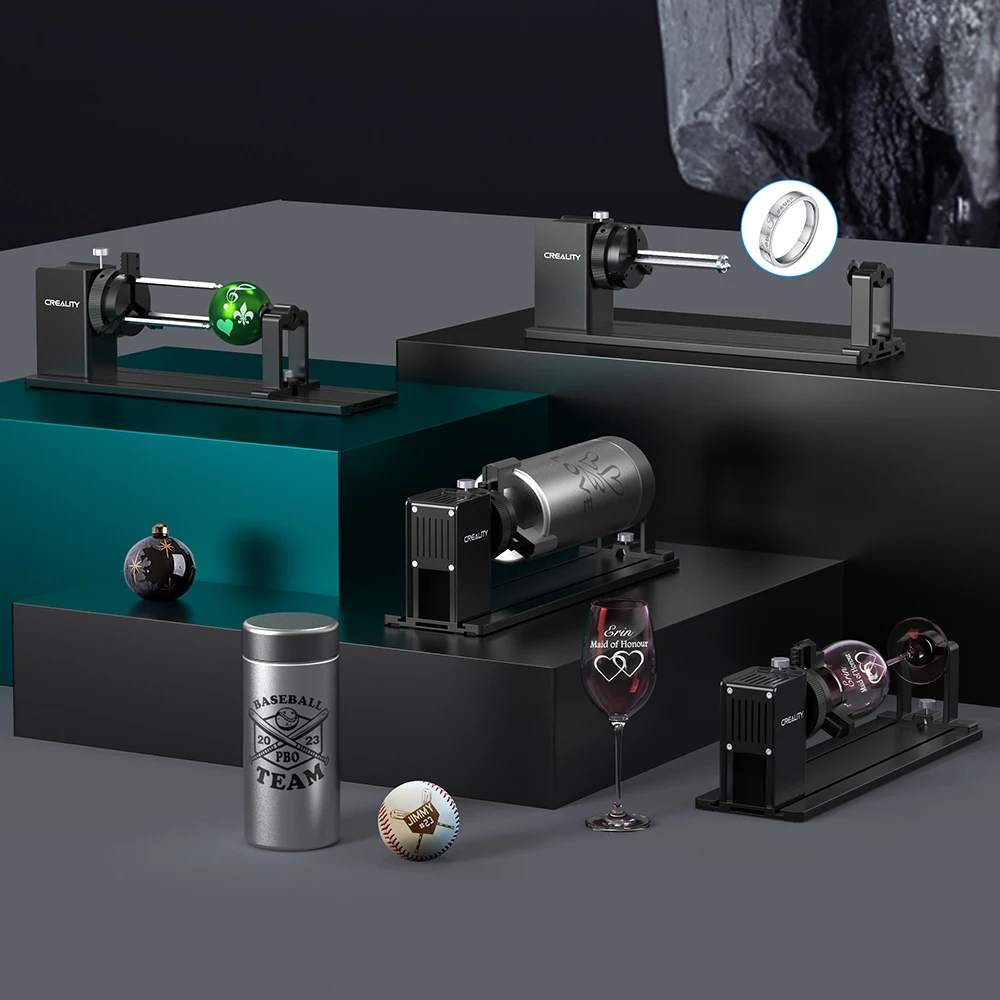 2023 Brand New Creality Rotary Kit Pro Laser Engraving Machine For Gripping Cylindrical Objects Rotary Engraving
2023 Brand New Creality Rotary Kit Pro Laser Engraving Machine For Gripping Cylindrical Objects Rotary Engraving