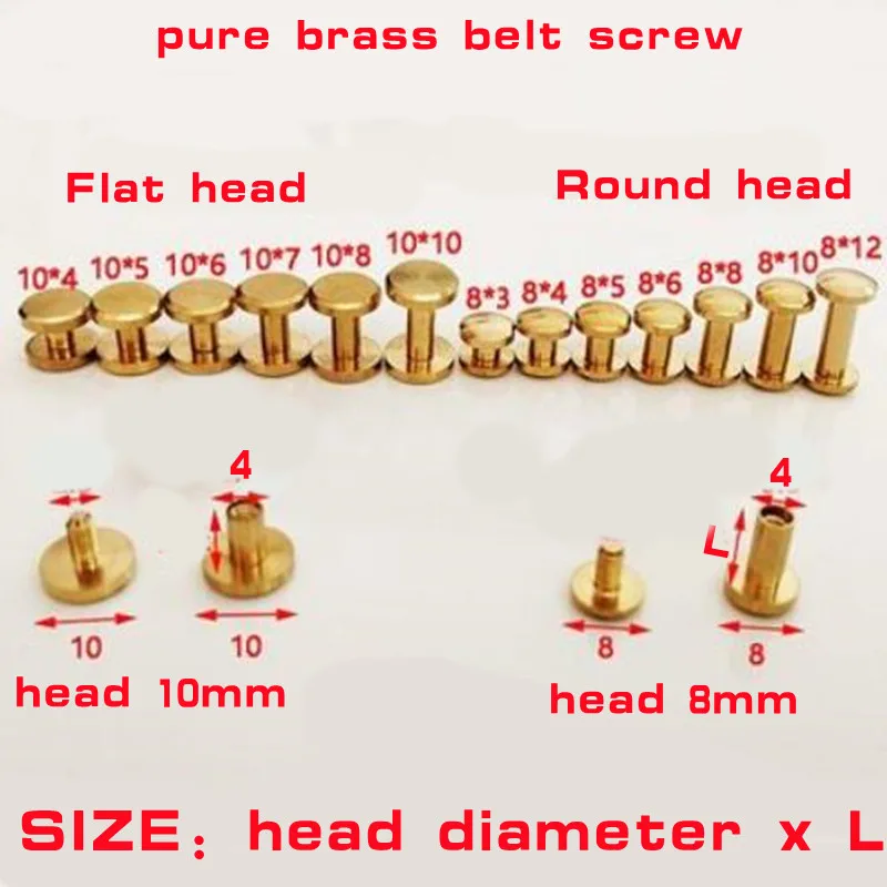 20pcs Solid Brass Binding Chicago Screws Nail Stud Rivets For Photo Album Leather Craft Studs Belt Wallet Fasteners 8mm Flat Cap
20pcs Solid Brass Binding Chicago Screws Nail Stud Rivets For Photo Album Leather Craft Studs Belt Wallet Fasteners 8mm Flat Cap