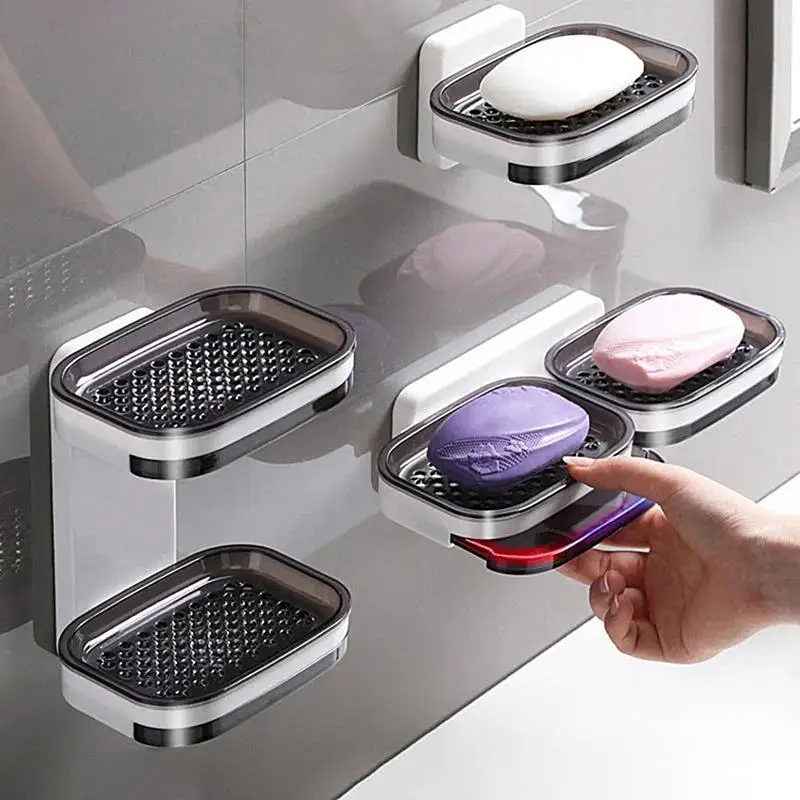 1Pc Bathroom Soap Dish Storage Basket Box Plastic Drain Holder Strong Wall Hanging Soap Box Punch-free Suction Cup
1Pc Bathroom Soap Dish Storage Basket Box Plastic Drain Holder Strong Wall Hanging Soap Box Punch-free Suction Cup