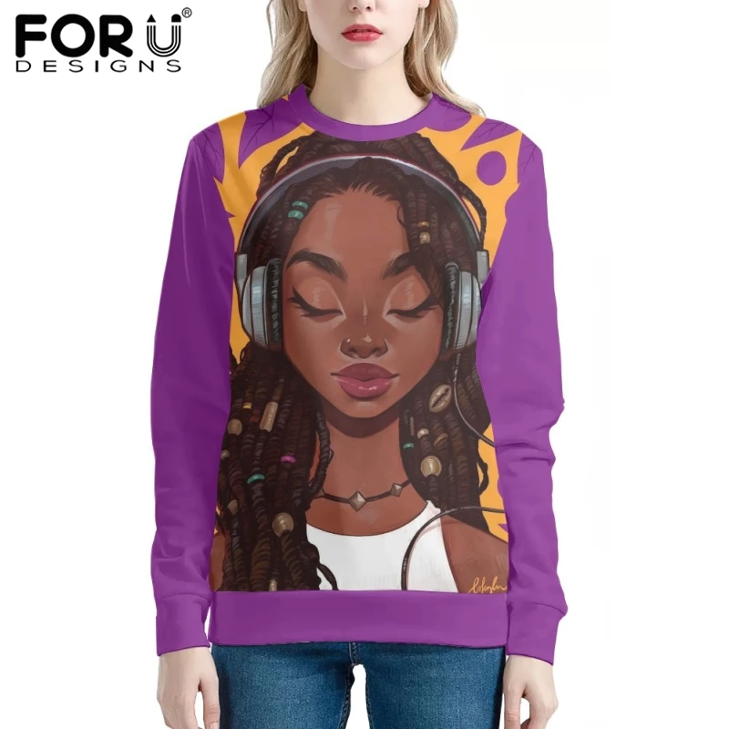 FORUDESIGNS Fashion African Girls Print Women Hoodies Spring Casual Sweatshirt Femme Jumper Oversized Round Round Pullover 2022
FORUDESIGNS Fashion African Girls Print Women Hoodies Spring Casual Sweatshirt Femme Jumper Oversized Round Round Pullover 2022