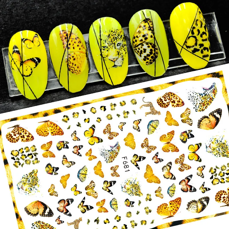 Sexy Leopard Butterfly Stickers for Nails Cool Summer Manicure Decoraciones Animal Design 3D Nail Sticker Art Slider Accessories
Sexy Leopard Butterfly Stickers for Nails Cool Summer Manicure Decoraciones Animal Design 3D Nail Sticker Art Slider Accessories