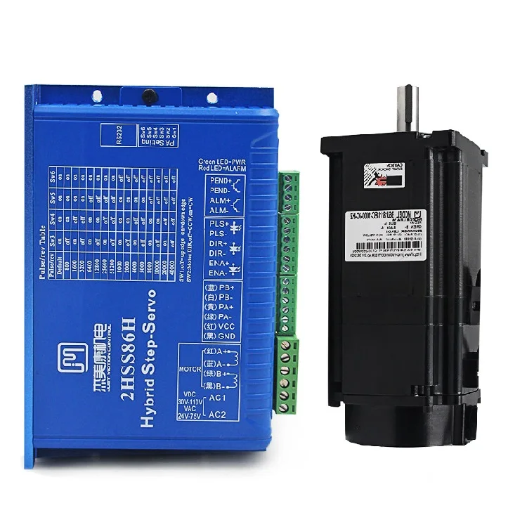 

JMC nema 34 high torque with encoder hybrid stepper servo motor and driver kit