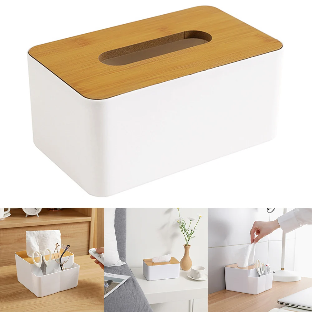 Plastic Tissue Box Wooden Lid Square Napkin Holder Container Wet Tissue Paper Dispenser Case Modern Home Car Organizer
Plastic Tissue Box Wooden Lid Square Napkin Holder Container Wet Tissue Paper Dispenser Case Modern Home Car Organizer