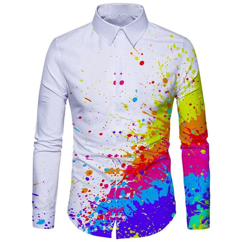 Shirt suit lapel long sleeve men's casual clothing graffiti color ink pattern high-quality material 2023 fashion new
Shirt suit lapel long sleeve men's casual clothing graffiti color ink pattern high-quality material 2023 fashion new