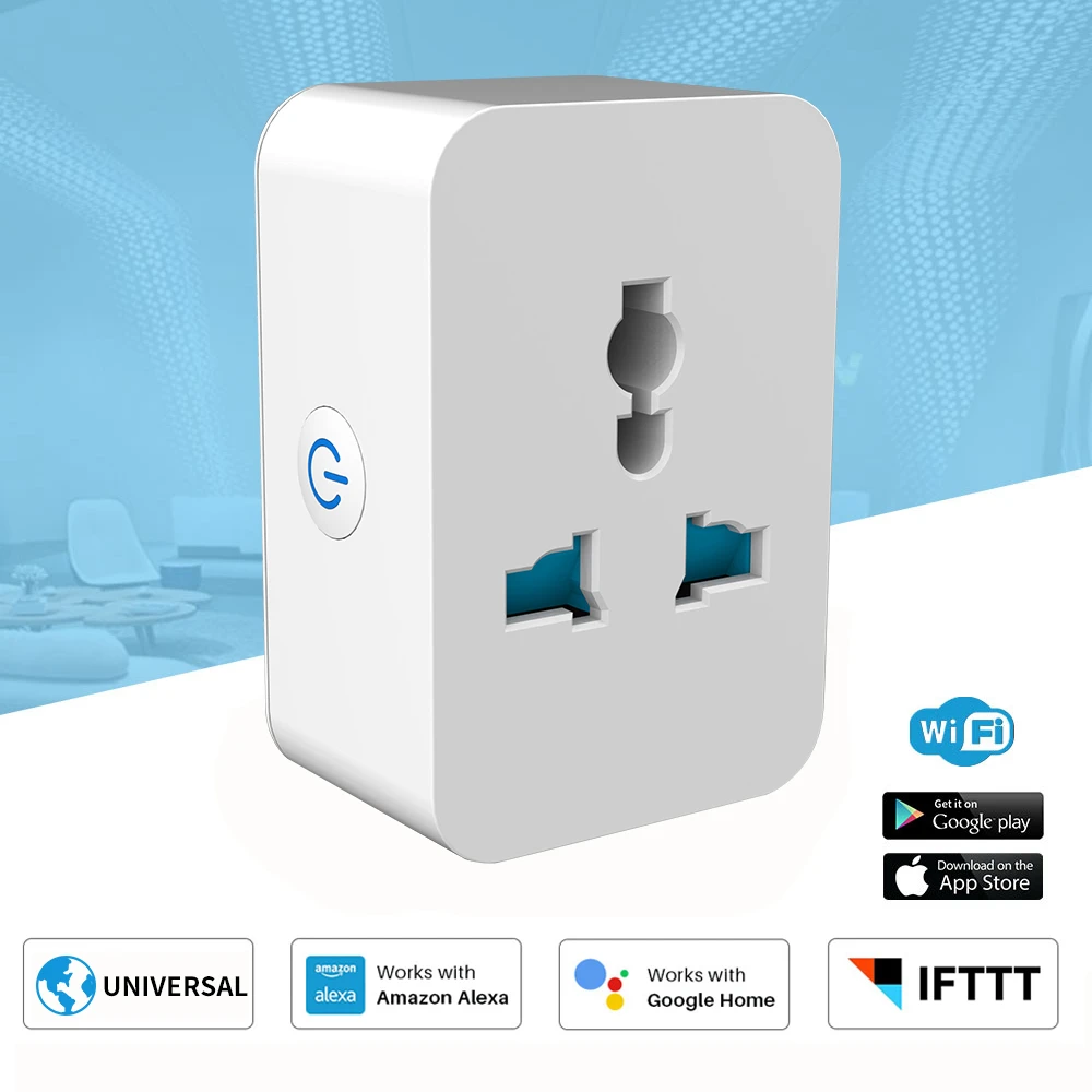 Smart Plug Tuya Wifi EU Extension Universal Socket Power Monitor Timer Travel Adapter Smart Life Control Works with Alice Alexa
Smart Plug Tuya Wifi EU Extension Universal Socket Power Monitor Timer Travel Adapter Smart Life Control Works with Alice Alexa