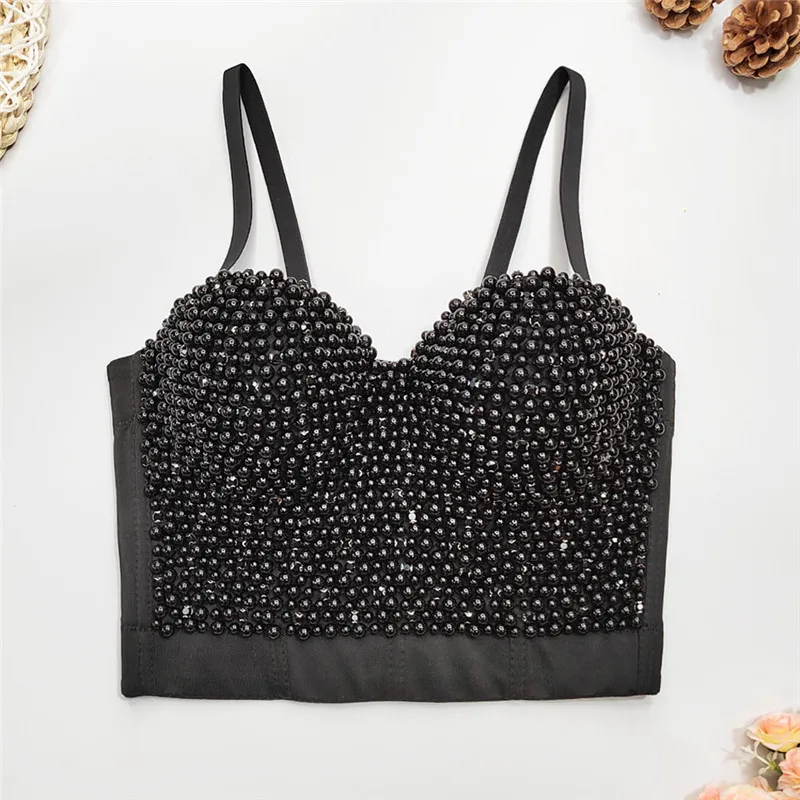 Elegant Pearl Beading Women Bra Corset Sexy Push Up Summer Camisole Fashion Party Nightclub Wear Bustier Crop Top
Elegant Pearl Beading Women Bra Corset Sexy Push Up Summer Camisole Fashion Party Nightclub Wear Bustier Crop Top