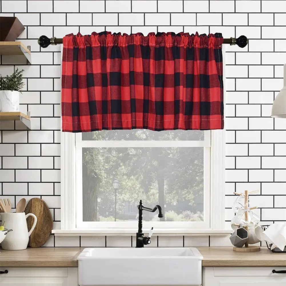 Light Filtering Valance Soft Silky Curtain Stylish Farmhouse Plaid Window Valances Soft Silky Design for Kitchen/living Room
Light Filtering Valance Soft Silky Curtain Stylish Farmhouse Plaid Window Valances Soft Silky Design for Kitchen/living Room