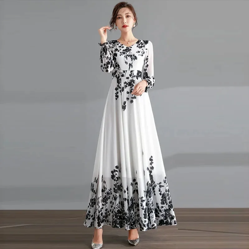 Ink-and-Wash Long-sleeved Chiffon Dress Women New Temperament Spring And Summer 2023 is Slim And Long With Long Holiday Skirt
Ink-and-Wash Long-sleeved Chiffon Dress Women New Temperament Spring And Summer 2023 is Slim And Long With Long Holiday Skirt
