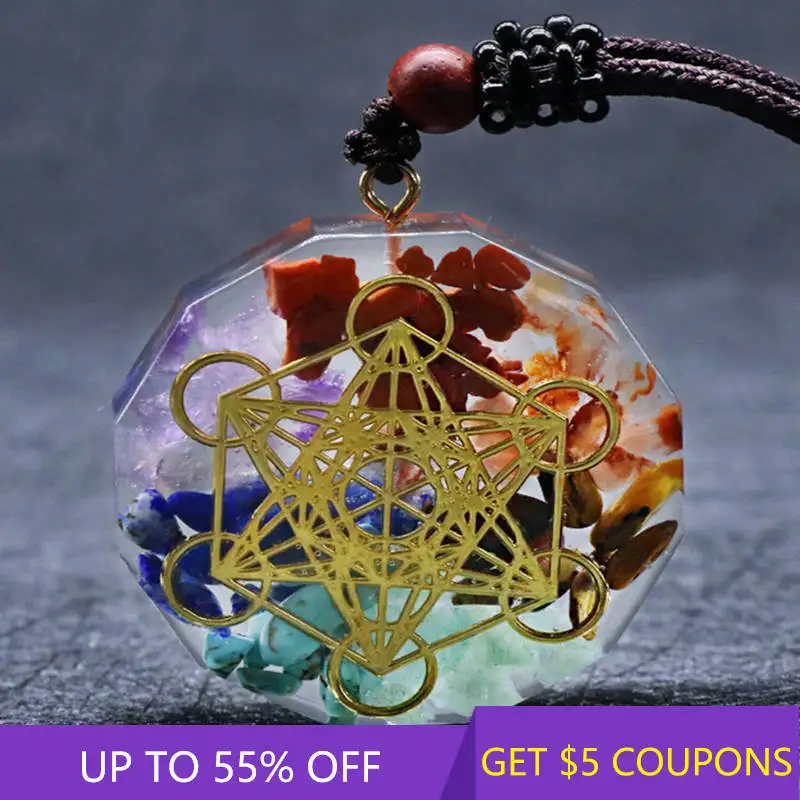 AAA 7 Chakra Healing Crystal Orgone Energy Pendant Natural Chips Stone Six-pointed Star Necklace Orgonite Quartz Pendulum Amulet
AAA 7 Chakra Healing Crystal Orgone Energy Pendant Natural Chips Stone Six-pointed Star Necklace Orgonite Quartz Pendulum Amulet