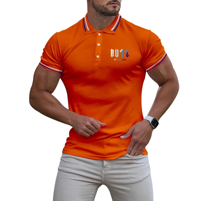 Summer New Casual Sports Short Sleeve Polo Shirt Men Solid Color Lapel Slim Color Fashion High Quality Men's T-Shirt Tops
Summer New Casual Sports Short Sleeve Polo Shirt Men Solid Color Lapel Slim Color Fashion High Quality Men's T-Shirt Tops