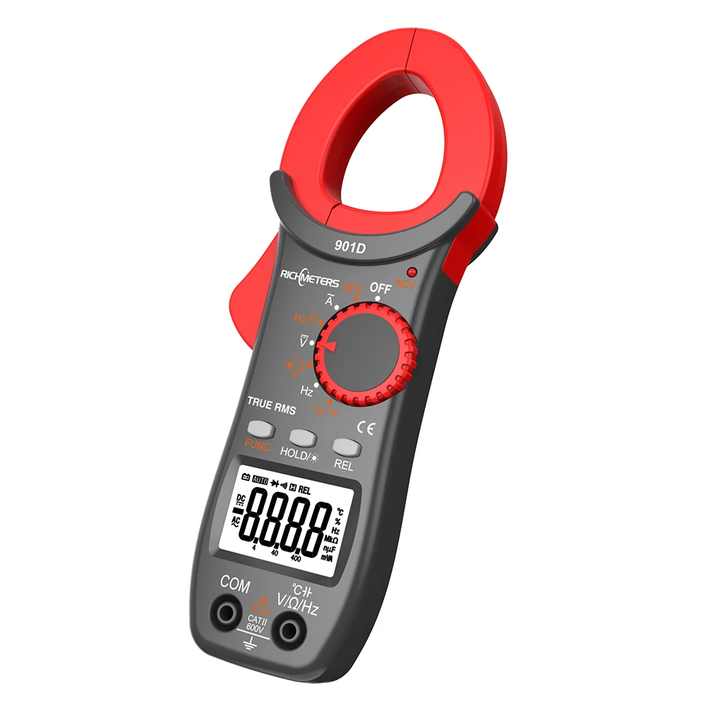Ac Dc Clamp Meter Current Clamp Tick Meter 6000 Counts NCV True RMS Voltage Frequency Resistance Capacitance
Ac Dc Clamp Meter Current Clamp Tick Meter 6000 Counts NCV True RMS Voltage Frequency Resistance Capacitance