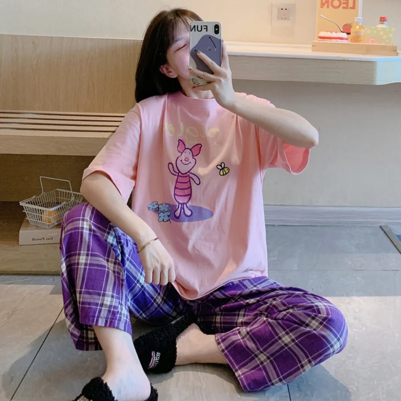 Women Pajamas Set Sleepwear Summer Homewear Suit Mujer Pijamas Nuisette Casua Lingerie Nightwear Cartoon Pyjamas Pjs Suit 2Pcs
Women Pajamas Set Sleepwear Summer Homewear Suit Mujer Pijamas Nuisette Casua Lingerie Nightwear Cartoon Pyjamas Pjs Suit 2Pcs