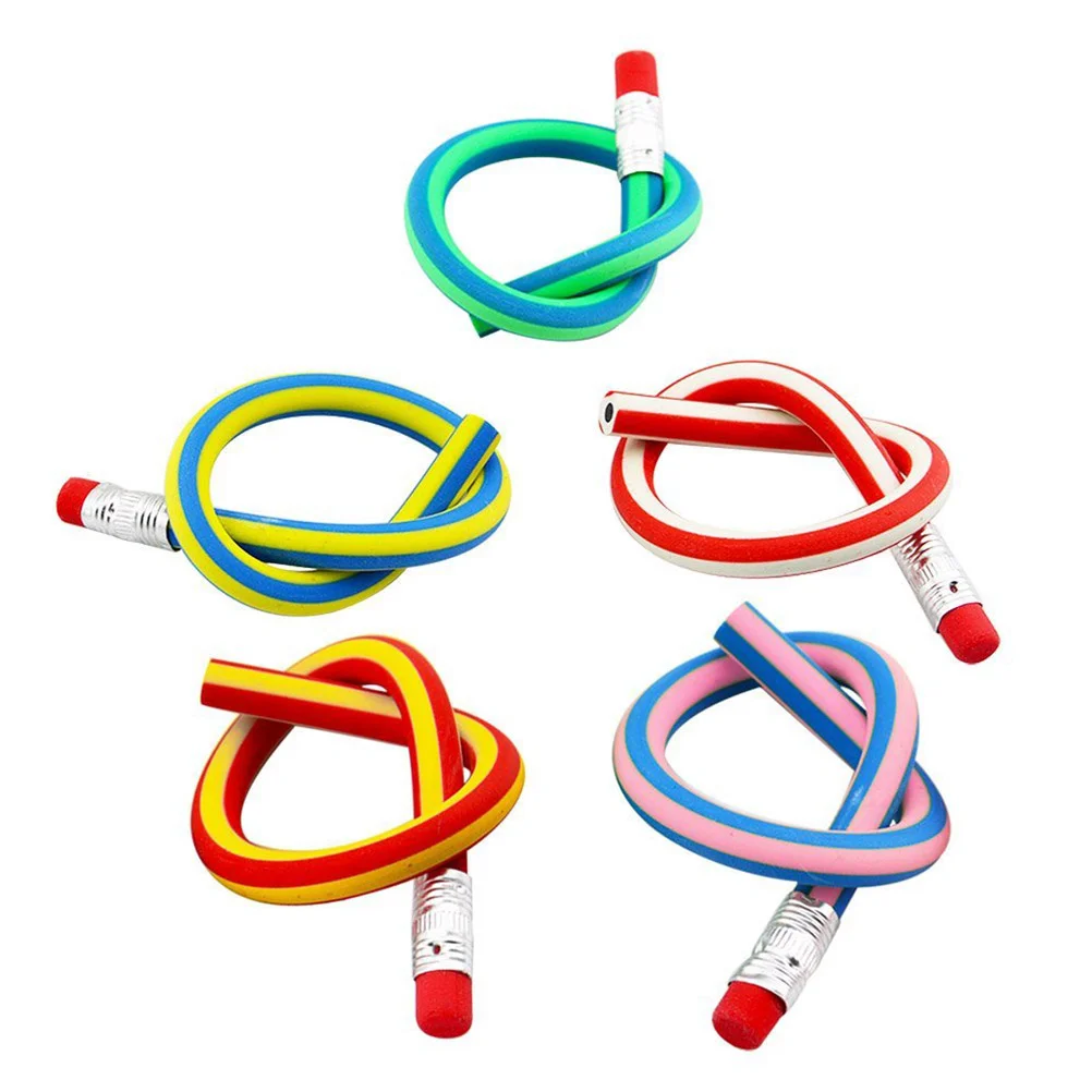 50Pcs Colorful Bendy Flexible Striated Pencil with Eraser for Children Kids Writing Gift
50Pcs Colorful Bendy Flexible Striated Pencil with Eraser for Children Kids Writing Gift