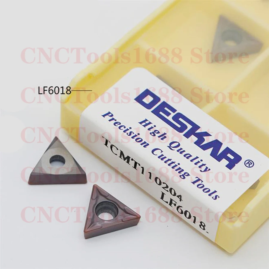 

DESKAR TCMT110204 TCMT110208 TCMT16T304 TCMT16T308 LF6018 Turning Blade DESKAR TCMT Carbide Inserts