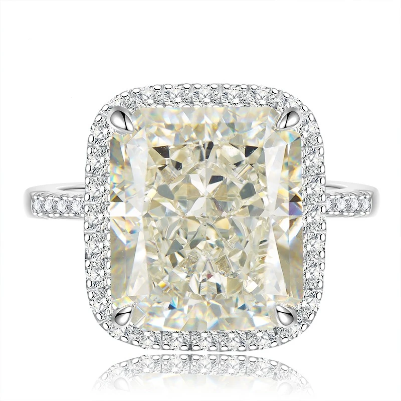 SpringLady 18K Gold Crushed Ice 12*14MM 8CT Lab Synthetic Diamond Ring for Women Gift 925 Sterling Silver Fine Jewelry
SpringLady 18K Gold Crushed Ice 12*14MM 8CT Lab Synthetic Diamond Ring for Women Gift 925 Sterling Silver Fine Jewelry